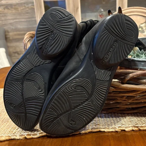 Merrell Black Tall Boots with Strap Details - Picture 6 of 10
